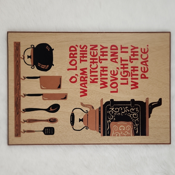 70s Kitchen Prayer, Press board Kitchen decor - Picture 9 of 14